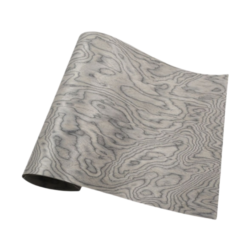 58cmx250cm Alpi Sottsass Series Reconstituted Burl Veneer, Restoration of Furniture and Tabletops, Engineered Wood Veneer Sheets: Light Grey / 10-11cm / 7mm