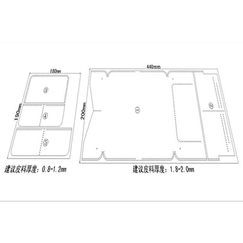 1 Set PVC Stencil Template Lederen Craft Vrouwen Lange Portemonnee Naaien Patroon voor DIY Handgemaakte Leathercraft