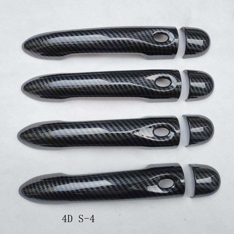 Cubierta de manija de puerta de coche, accesorios de color fibra de carbono para Renault Megane 3 iii, , , , , , , ,: 4ds-4