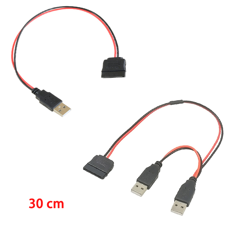 USB Male to 15Pin SATA Female Adapter Power Cable Cord 18AWG 30cm for Laptop 2.5 Hard Drive HDD SSD ﻿