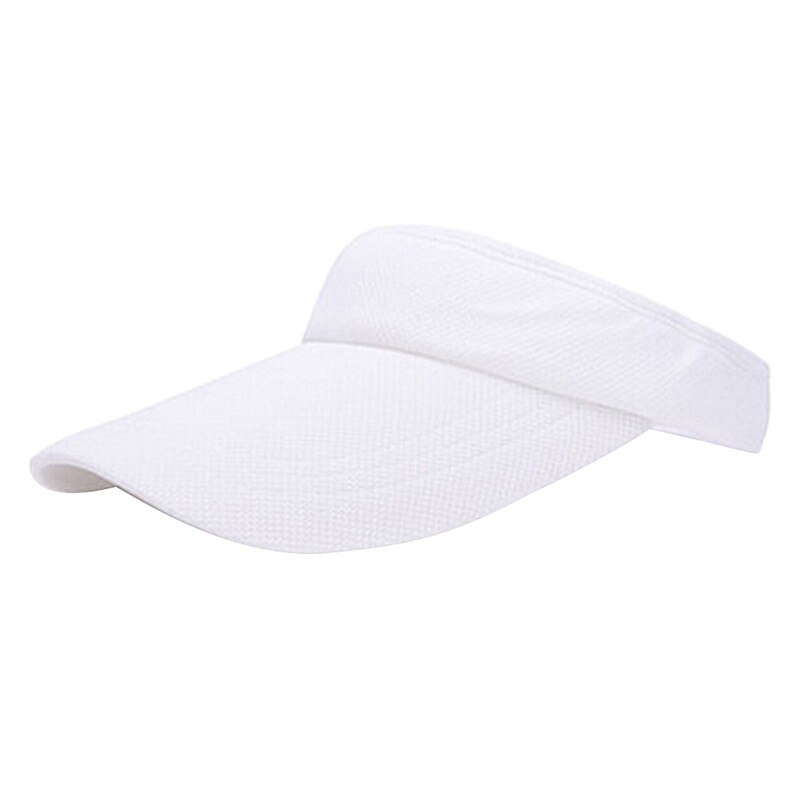 1 Pcs Unisex Tennis Cap Empty Top Sport Hat Solid Color No Top Visor Tennis Beach Hat Outdoor Sportwear
