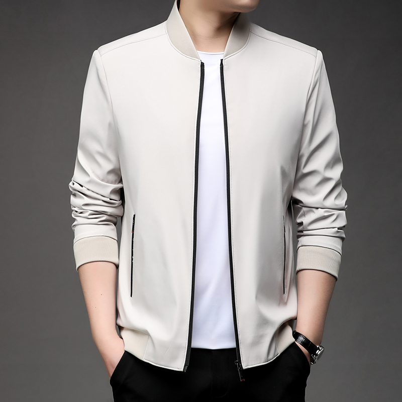 Men's High Spring Baseball Collar Business Casual Jacket Handsome Youth Coat Dad Jacket M-5XL