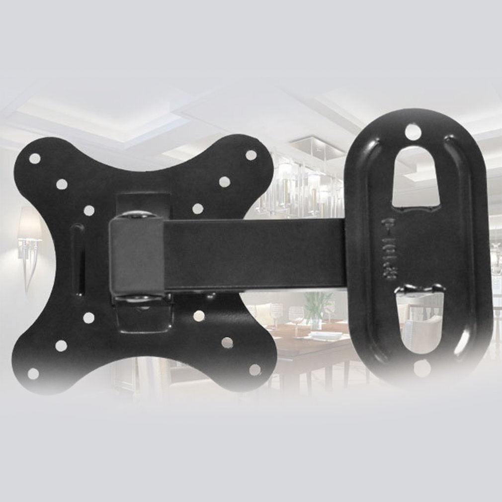 Support de montage mural TV réglable 14-27 pouces Support de cadre TV à écran plat inclinaison de 15 degrés avec petite clé pour moniteur LED