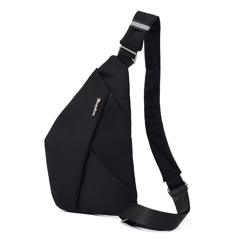 Men Travel Fino Bag Burglarproof Shoulder Bag Daily Carry Pack Holster Anti Theft Security Strap Digital Storage Chest Bags: Black