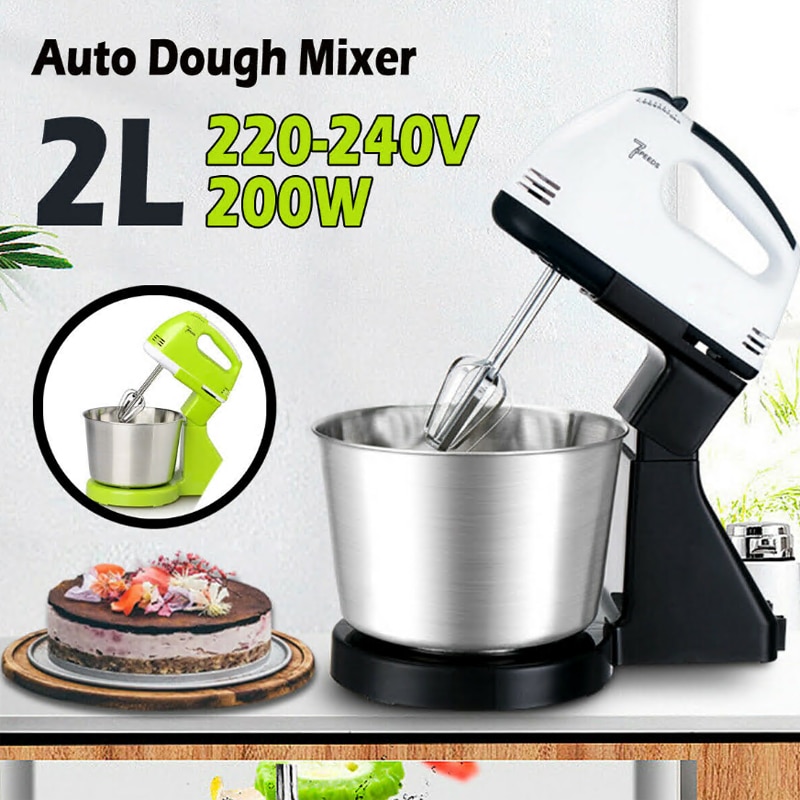 Automatisk 7 -trinns kake eggemikser blender elektrisk stå miksere deig krok visp visp håndholdt mel brød egg visp blender