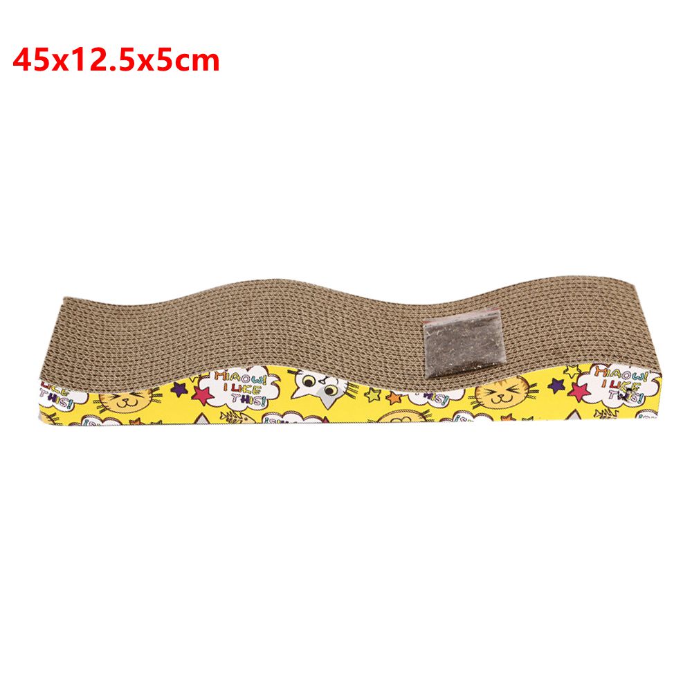 Cat Toys Cat Scratch Board Pad Scratching Posts Kitten Corrugated Paper Pad Cats Grinding Nail Scraper Mat Mattress: 45x12.5x5cm