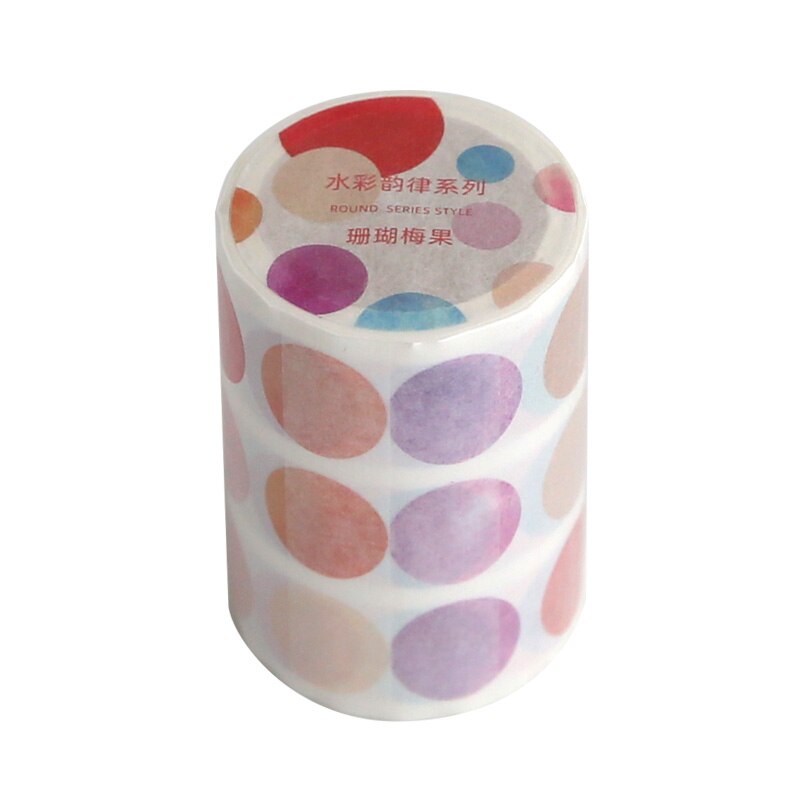 4 Stks/partij Aquarel Ritme Serie Sticker Diy Sticker Papier Decoratieve Tape Papier Masking Washi Tape
