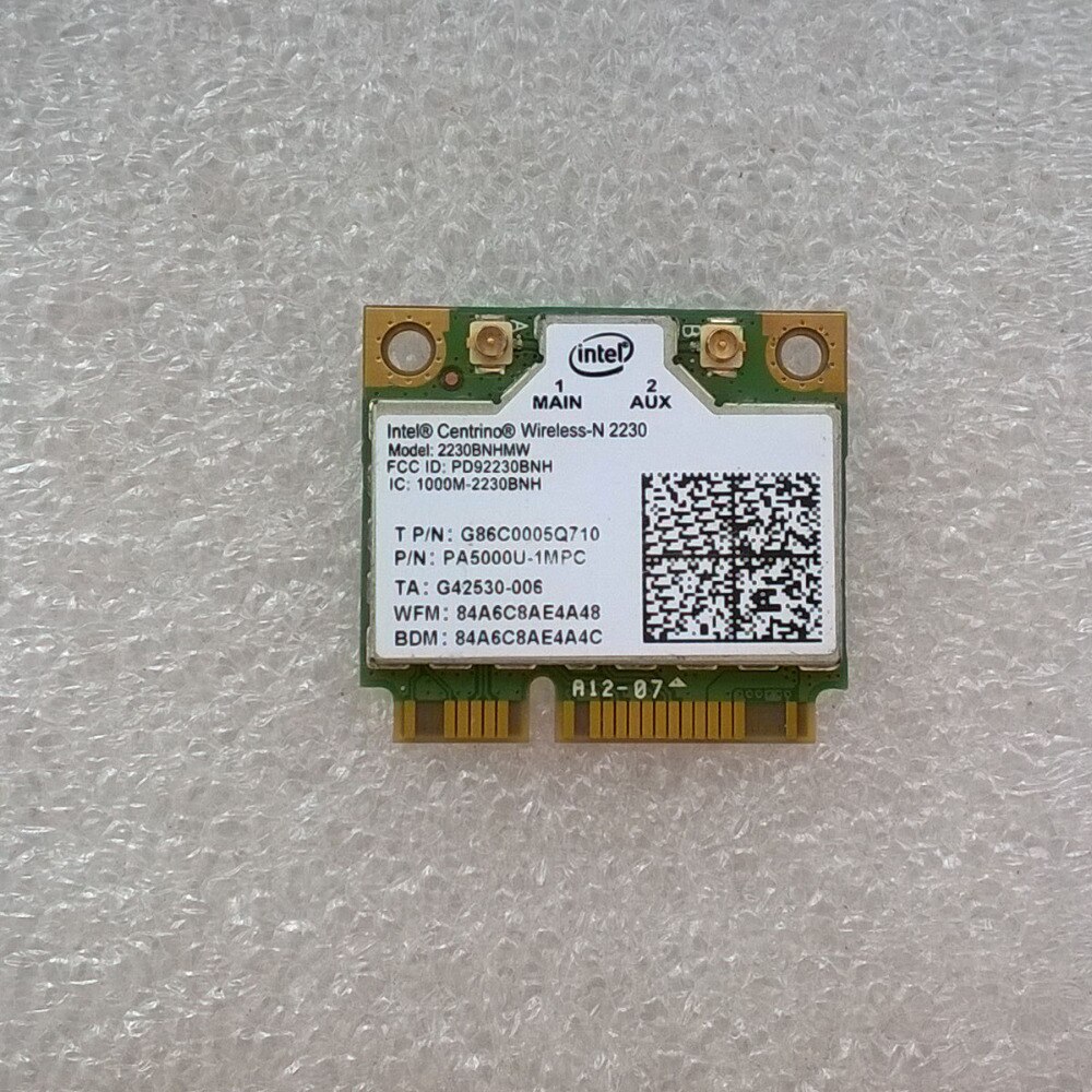 Intel centrino wireless-n 2230 draadloze-n + bt4.0 wifi card 2230 bnhmw, p/n: pa500u-1mpc