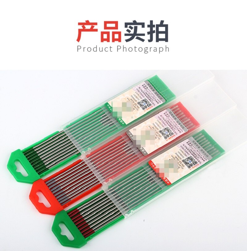 Wolfraam Elektrode WP20 Voor Lassen In Verschillende Grootte 10 Stks/pakket