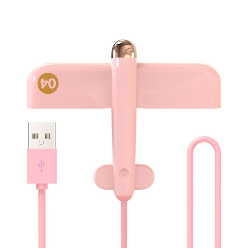 Schattige 4- poorts usb 2.0- hub usb-hub 3.0 draagbare hub usb-vliegtuigvorm usb-splitter externe multi-poort usb-hub voor xiaomi: Roze