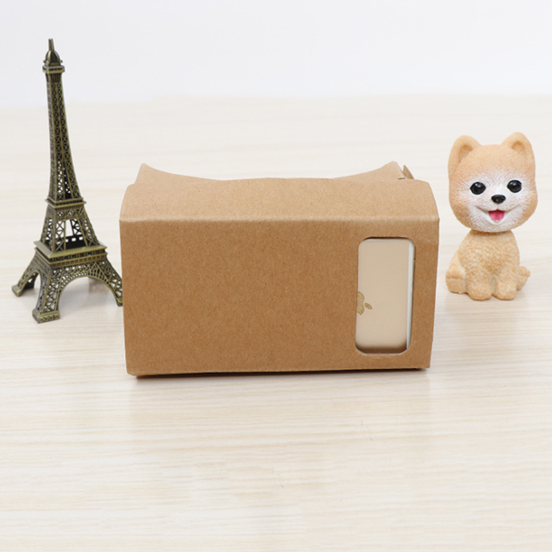 1pc google cardboard 3d vr virtual reality-brillen voor android of telefoon vr-model doe-het-zelf: transformeer je apparaat in een groot scherm