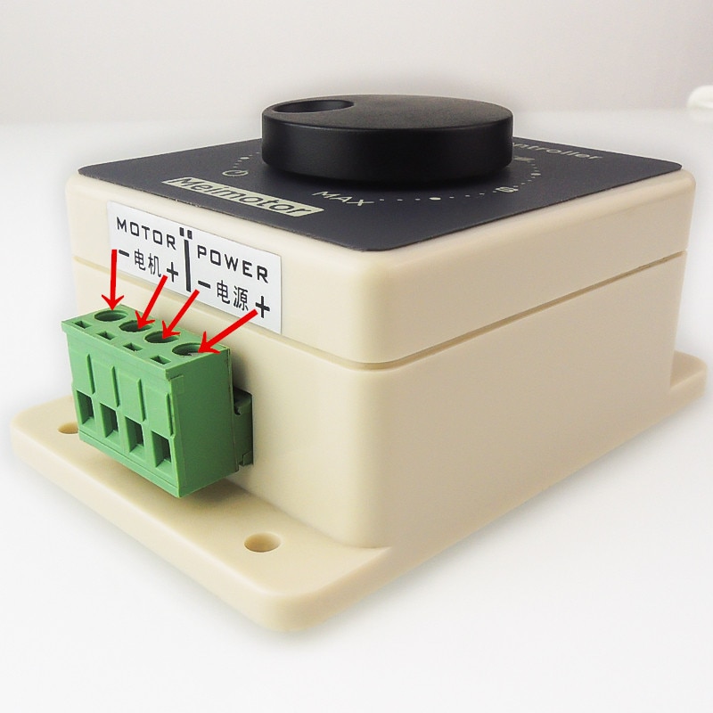 1 st. pwm dc motor snelheidsregelaar  dc10-60v 25 khz 10a 5-100%  snelheidsbereik 8mm