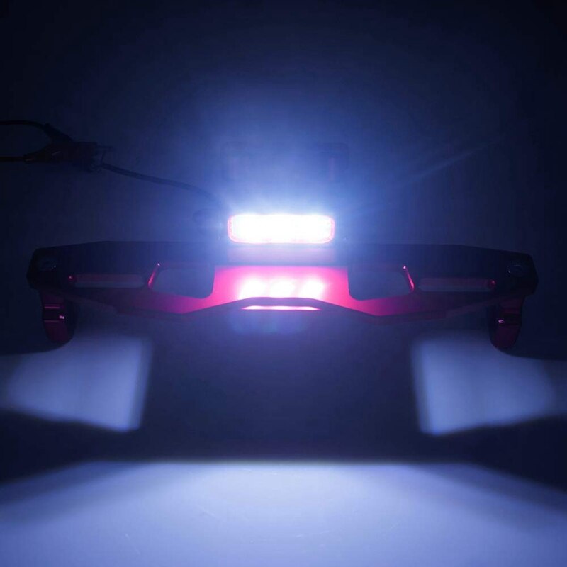 Soporte de placa de matrícula para motocicleta soporte de montaje de luz LED para Yamaha TFX150 Z125 (rojo)