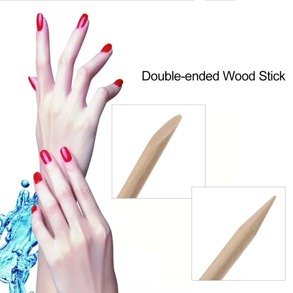 100 stuks houten nagelriemduwerstokjes, nagelriemverwijderaar voor nagelkunst, houten stokjes, manicure en pedicure, wegwerpgereedschap