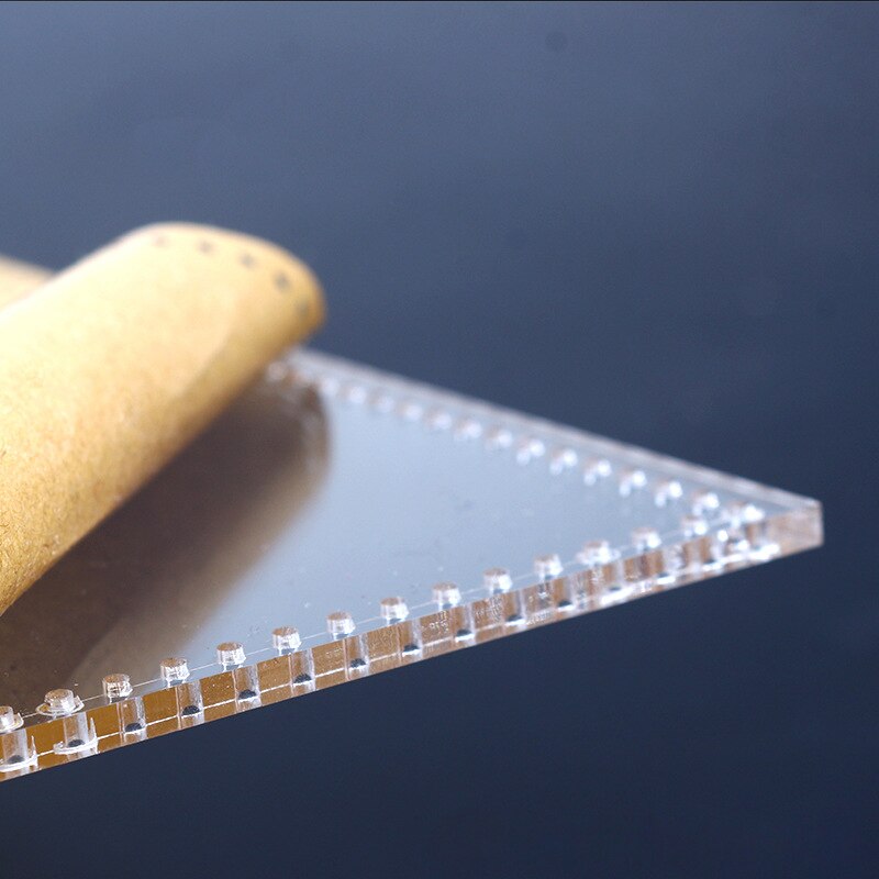 Herramienta DIY de cuero para manualidades, plantilla de acrílico para bolso de hombro, patrón de costura hecho a mano, bolsa para deportes al aire libre, molde para hacer cuero