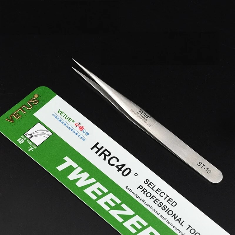 VETUS ST Series Stainless Steel Tweezers False Eyelash Extension Tweezers Anti-static Eyebrow Tweezers watchmaker tools