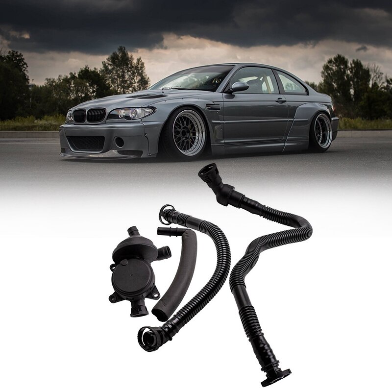 Car Crankcase Breather Vent Valve + Hose Kit for BMW E46 316I 318I Z4 E85 E83 E90 11617503520 11157533346 11157503524