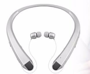 Portable Sport Bluetooth Headset Stereo Wireless Headphone Neck Hanging Earphone for Smart phone HBS910 N20C: Silver