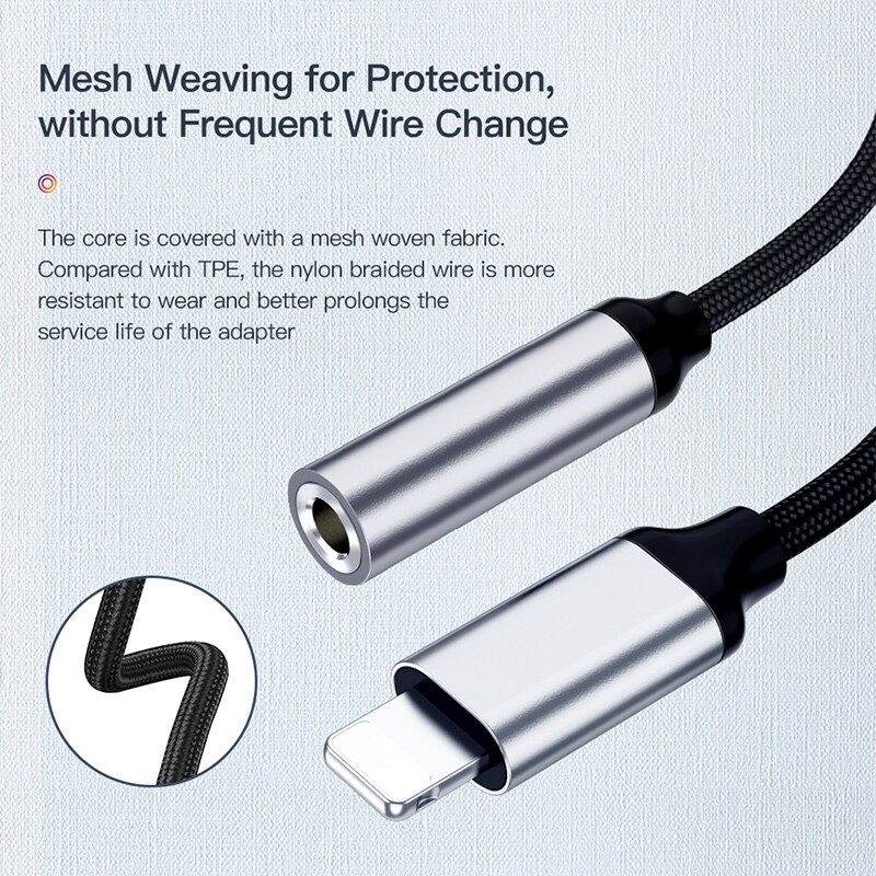 Kuulaa för iphone  to 3.5mm hörlurar adapter för iphone 11 pro 8 7 aux 3.5mm jack kabel för ios adapter tillbehör