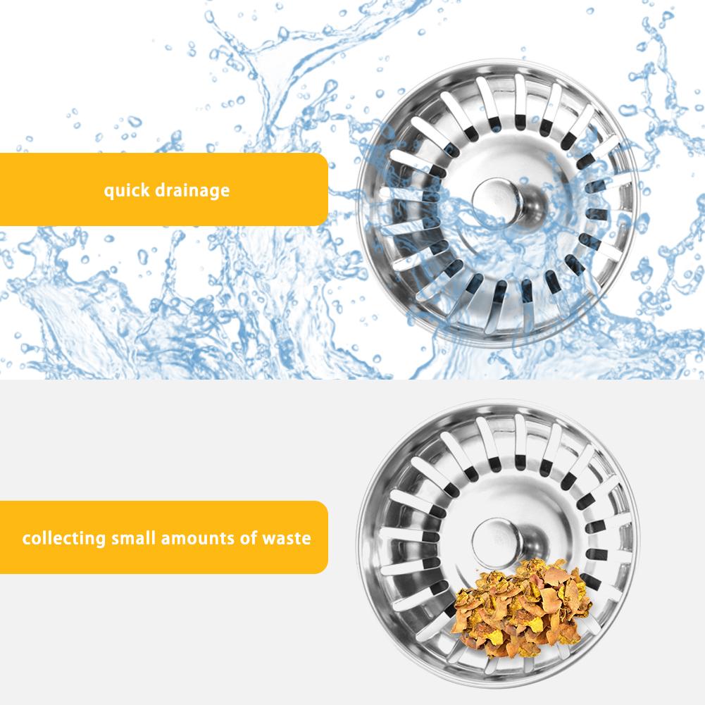 Sink Strainer Plug Kitchen Sink Waste Strainer Plug Stainless Steel Strainer Plug For Kitchen/Bathroom For UK Sinks (79-81-84mm)