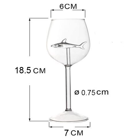 Shark rode wijn glas kristal glas tonen elegante high-end wijn glas voor party familie shark rode wijn glas