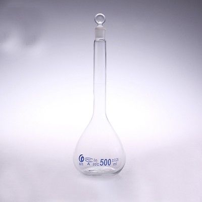 25ml gradueret labrotary glas flydende målekolbe med glaspropp