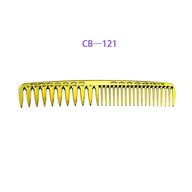 Peine de corte de pelo dorado galvanizado para barbería, peine para cortar Cabello, aceite, para salón, estilo de peluquería, Alta Temperatura: CB 121