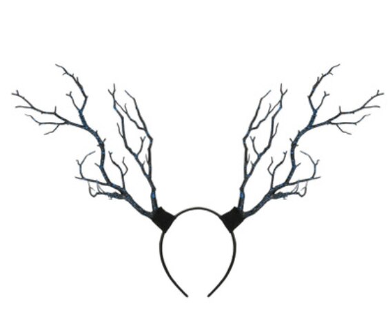 Gewei boom takken hoofdband hoorns haaraccessoire cosplay feest hoofddeksels: Blauw