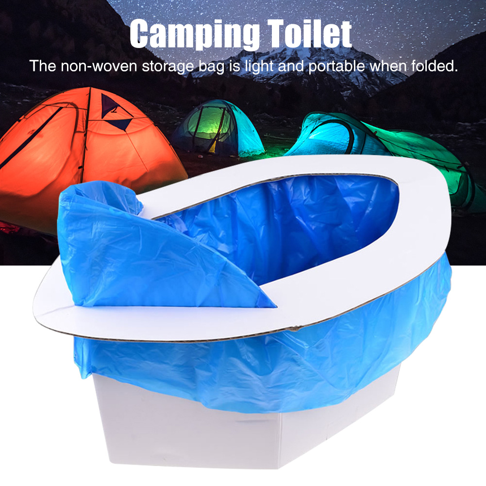Car Commode Clean Portable Folding Hiking Camping Toilet Strong TripTips Space Saving Outdoor Activities Durable Stable