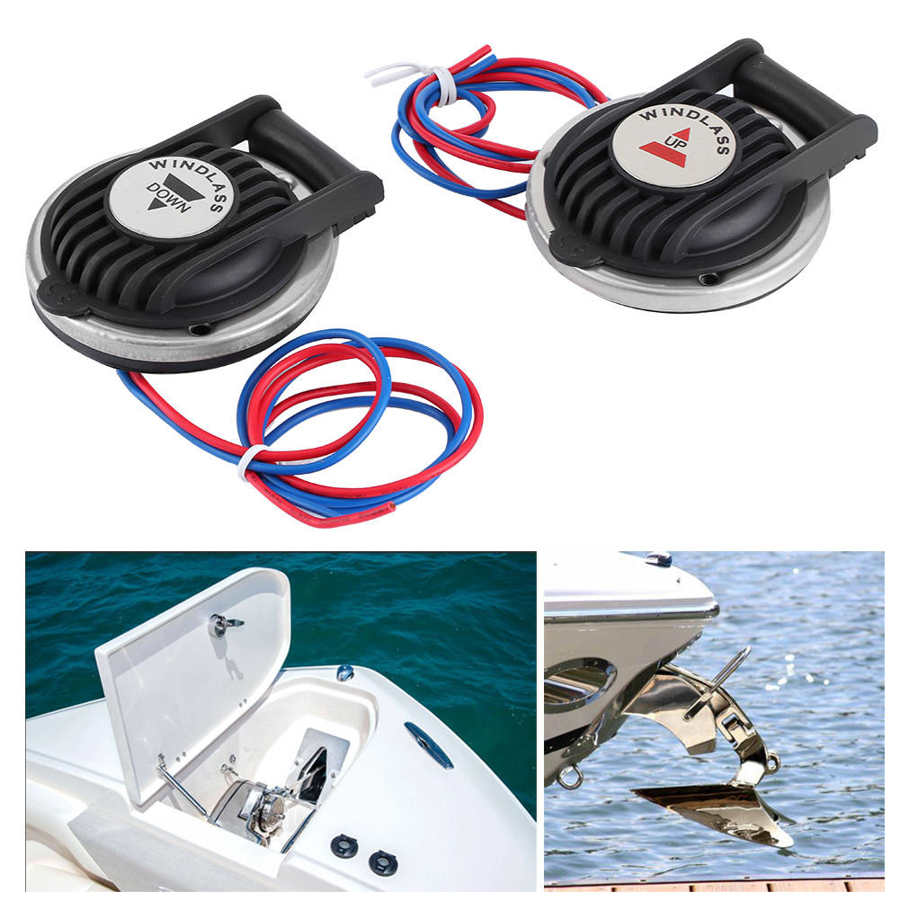 Ankervogn kit par marine anker ankerspil fodskifte dæk kompakt bådspil op/ned rustfrit stål spil fodpedal
