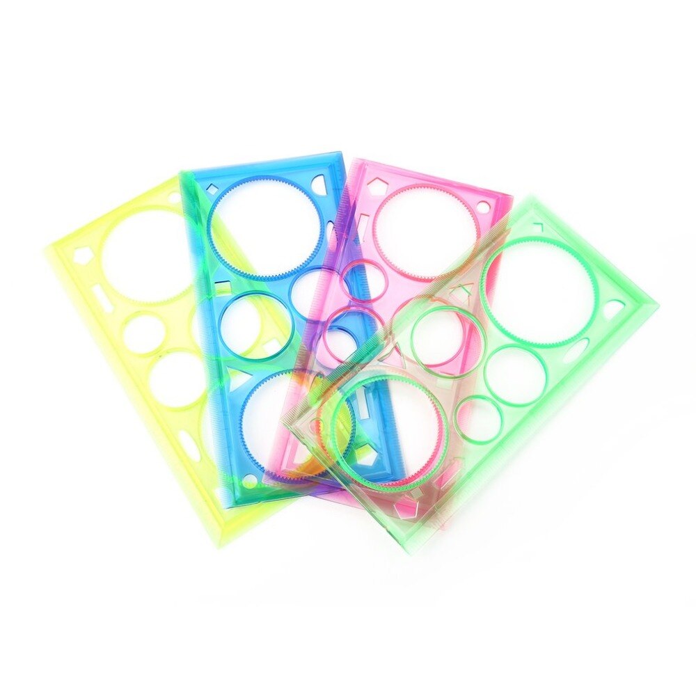 1PC Multifunctional Spirograph Geometric Ruler Drafting Tools Learning Drawing Tool Plastic Ruler School Stationery supplies