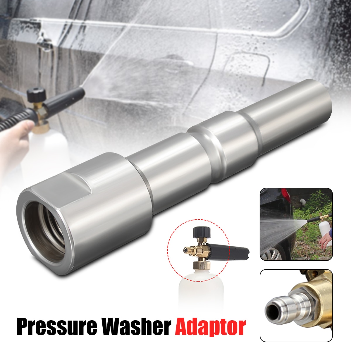 1/4''F Quick Release Foam Lance Adaptor to Fit For Kew For Nilfisk For Alto