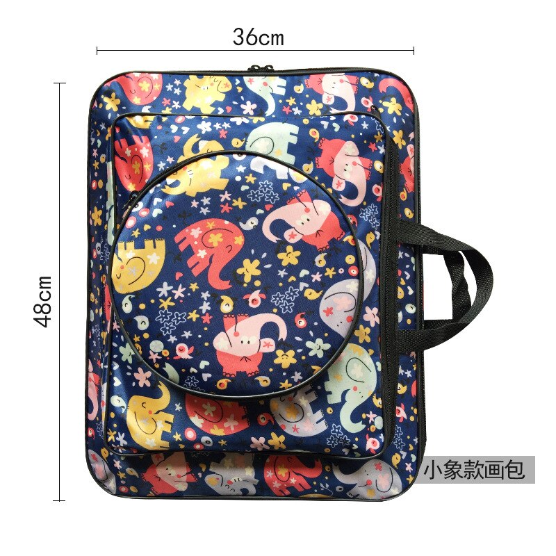 Cute Cartoon Drawing Set Art Bag A3 Sketch Pad/Drawing Kit 8K Art School Bag Painting Bags for Kids Sketch Bag Backpack: elephant