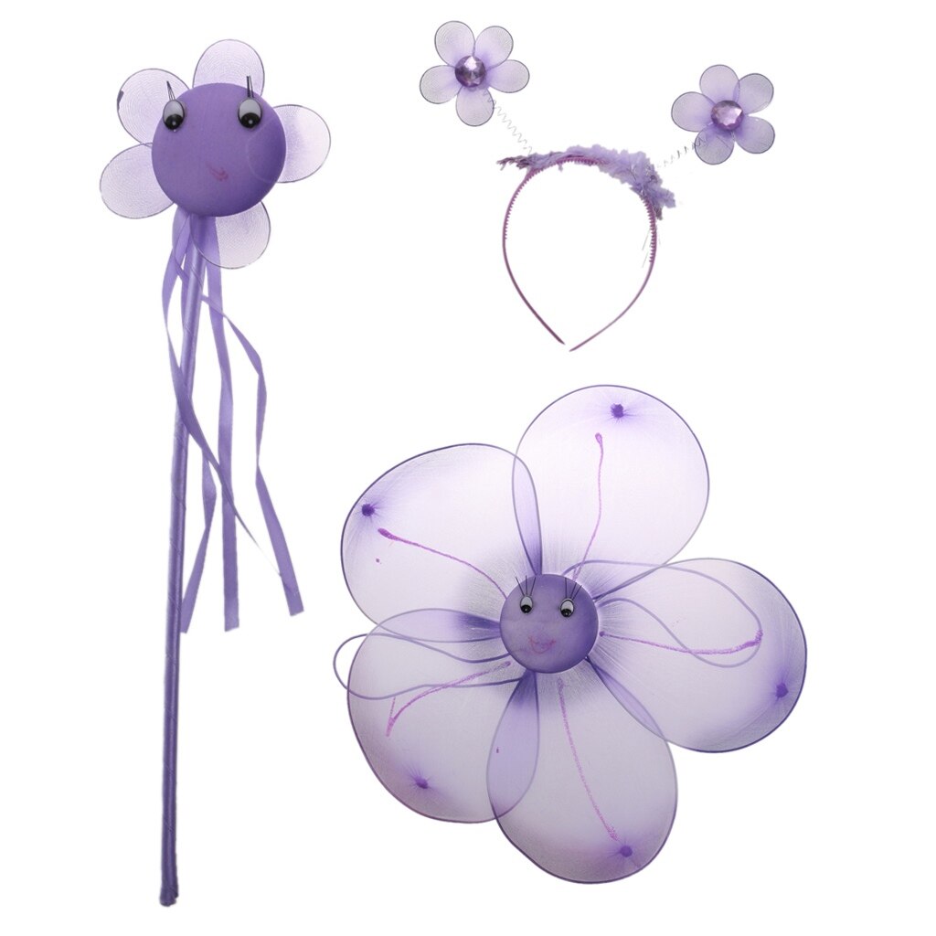 Conjunto de asa de floração 3 peças-roxo