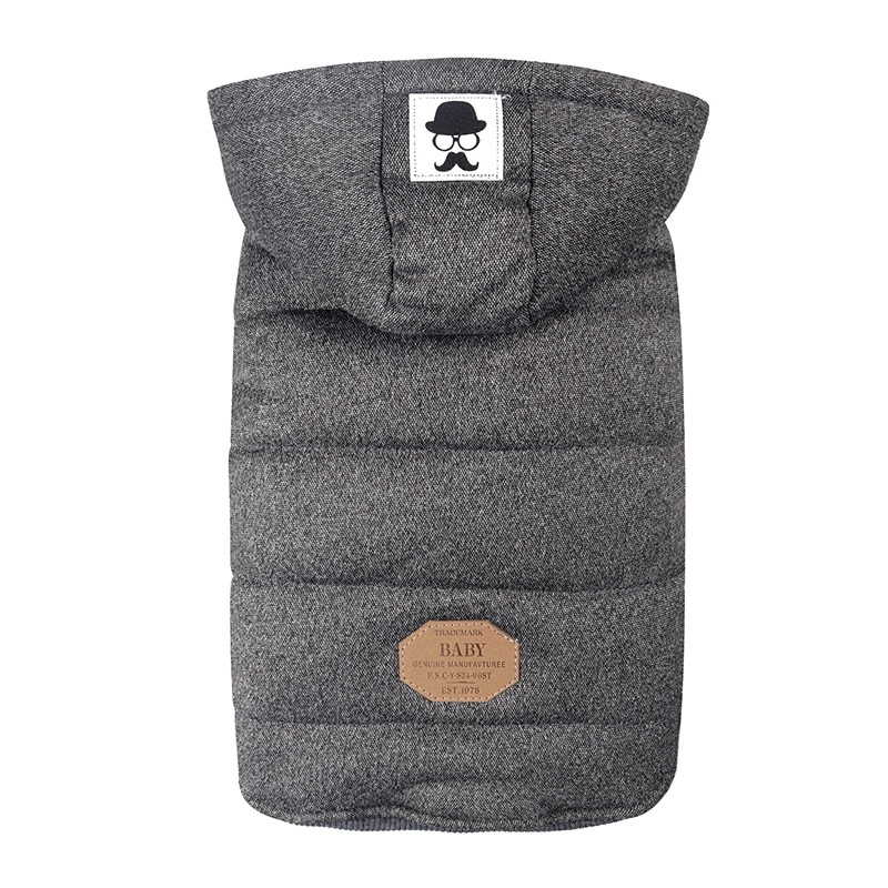 Winter Warme Hond Kleren Hooded Dikke Warme Kleding Katoen Kat Puppy Honden Jas Jassen Chihuahua Yorkie Kleding S-XXL: Dark Gray / M