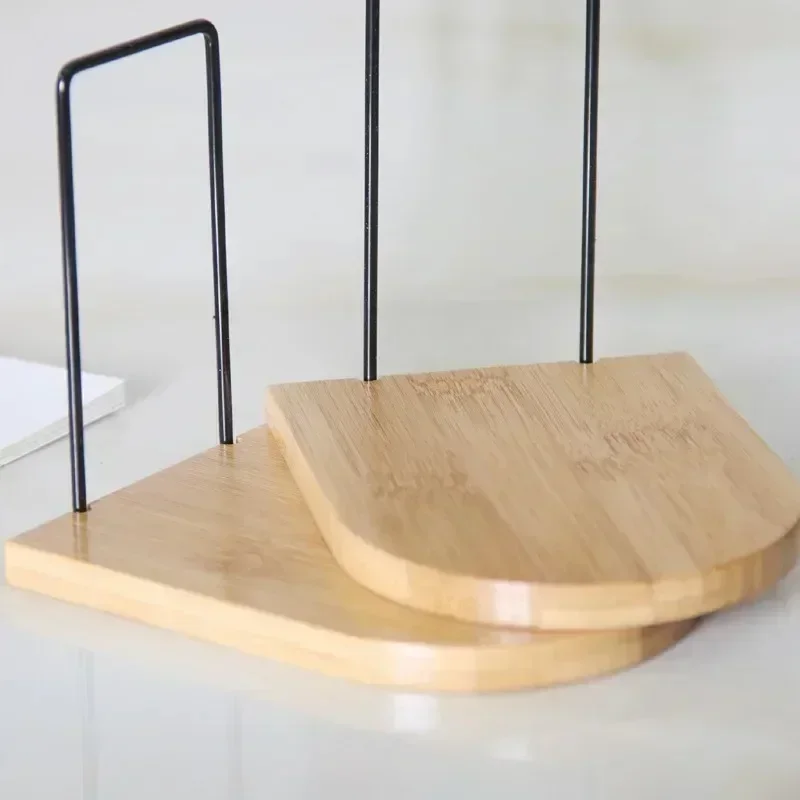 Handige houten ijzeren boekensteunplank Desktop boekensteunhouder Benodigdheden Accessoire Briefpapier Boekensteunen voor tijdschrift Eenvoudige stijl