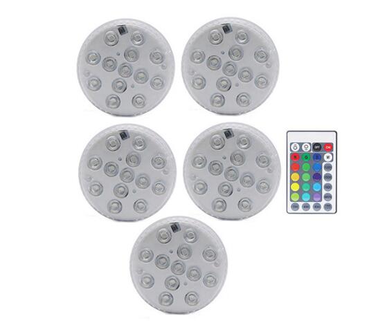 Flytande poollampor 16 färger dränkbara led-lampor med magnet och sugkopp dammfontän undervattensled nattlampa: 5 st