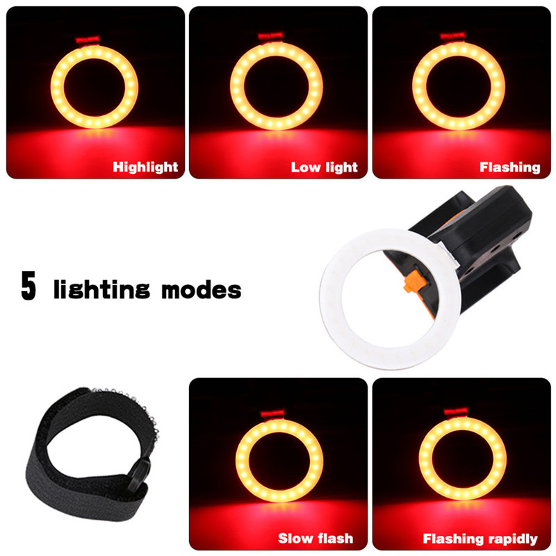 Multi Verlichting Modes Fietslicht USB Charge Led Bike Light Flash Staart Achter Fiets Verlichting voor Bergen Bike Zadelpen 7
