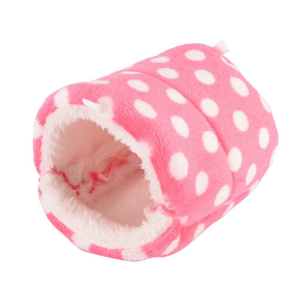 2Pcs Hamster House Cage Accessories Mini Animals Hamster Bed Cotton Pet Nest Pig/Cat/Dog Chinchillas Squirrel Bed Nest: pink / S