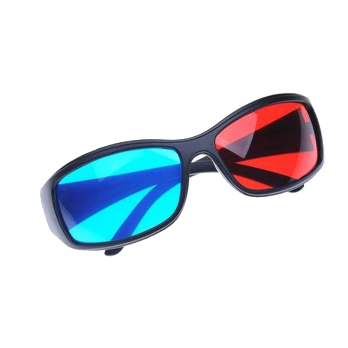 Hfes rød & blå cyan anaglyf enkel stil 3d briller 3d film spil-ekstra opgradering