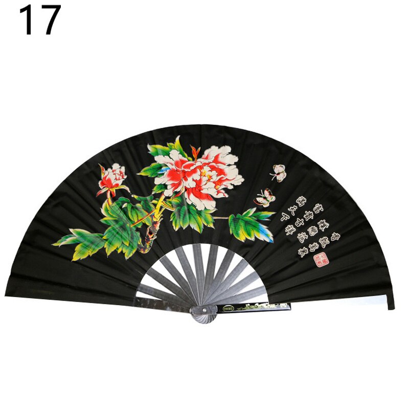 Rustfritt stål tai chi fan fitness kung fu kampsport ytelse dans fan rustfritt stål kampsport fan: 17