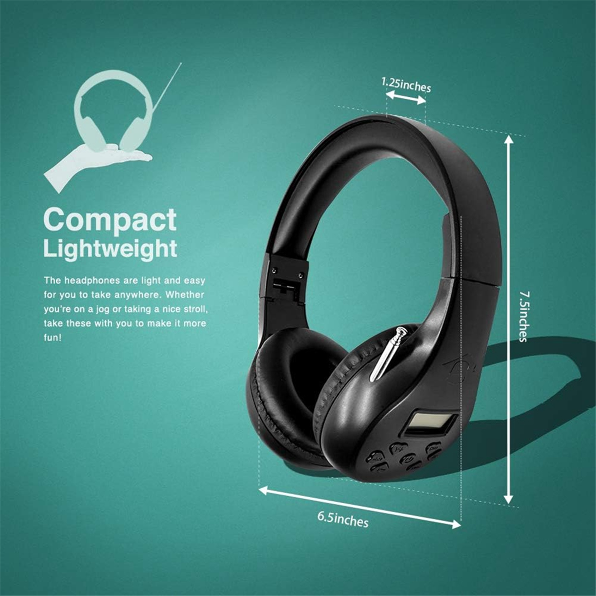 Personal FM Radio Headphones Ear Muffs, Wireless Headset Built in Radio for Mowing, Jogging, Walking, Daily Works