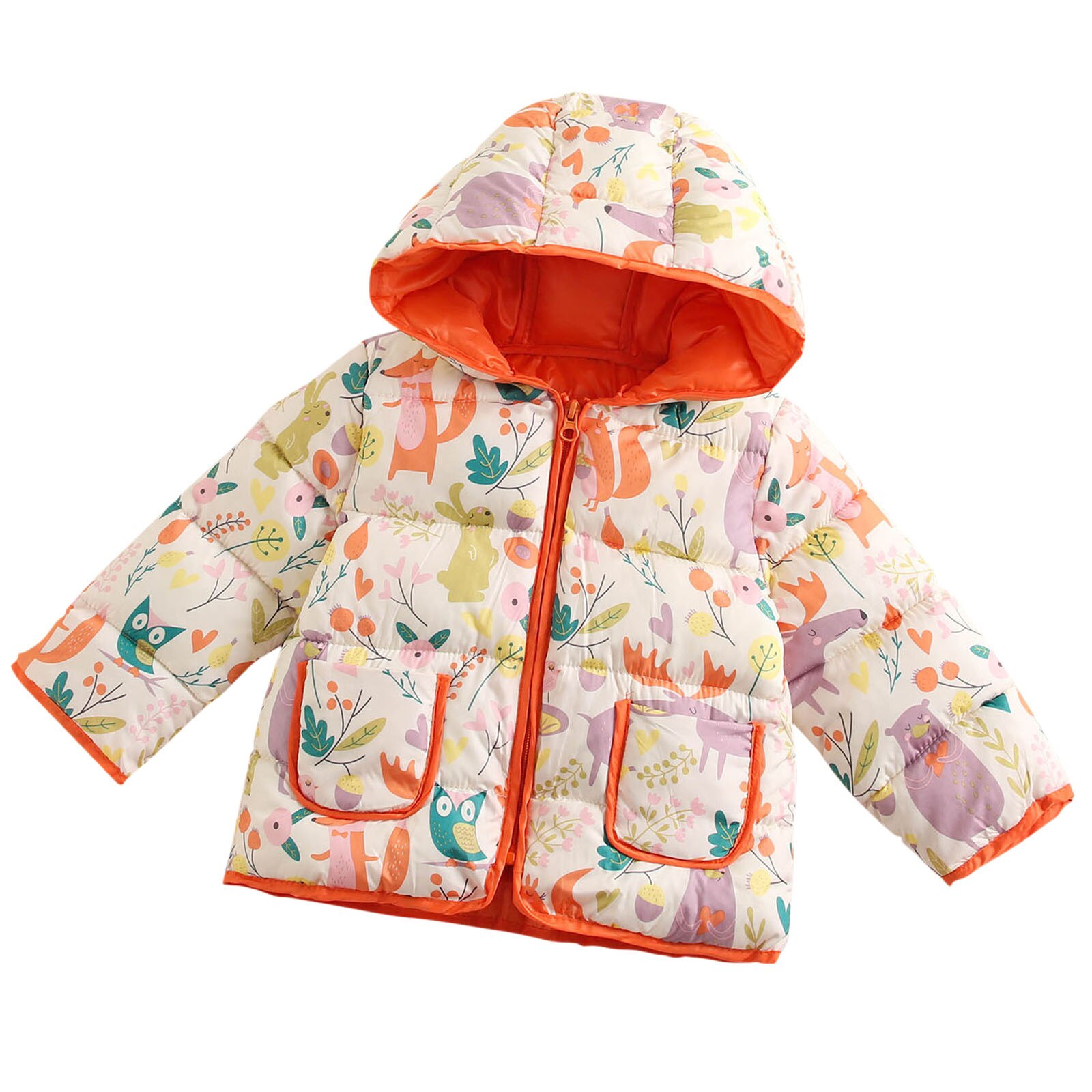 Meisjes Jas & Uitloper Kinderen Katoen Gewatteerde Jas Jongens Winter Kleding Warme Jassen Cartoon Куртка Для Мальчика Kapmantel kids: Beige / 90