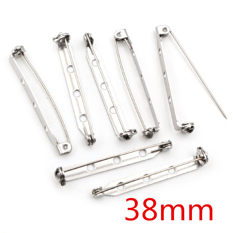 20 piezas 14 17 19 20 25 32 38mm 316 broches de acero inoxidable broches de seguridad broches configuración en blanco para DIY suministros de fabricación de joyas: Oro