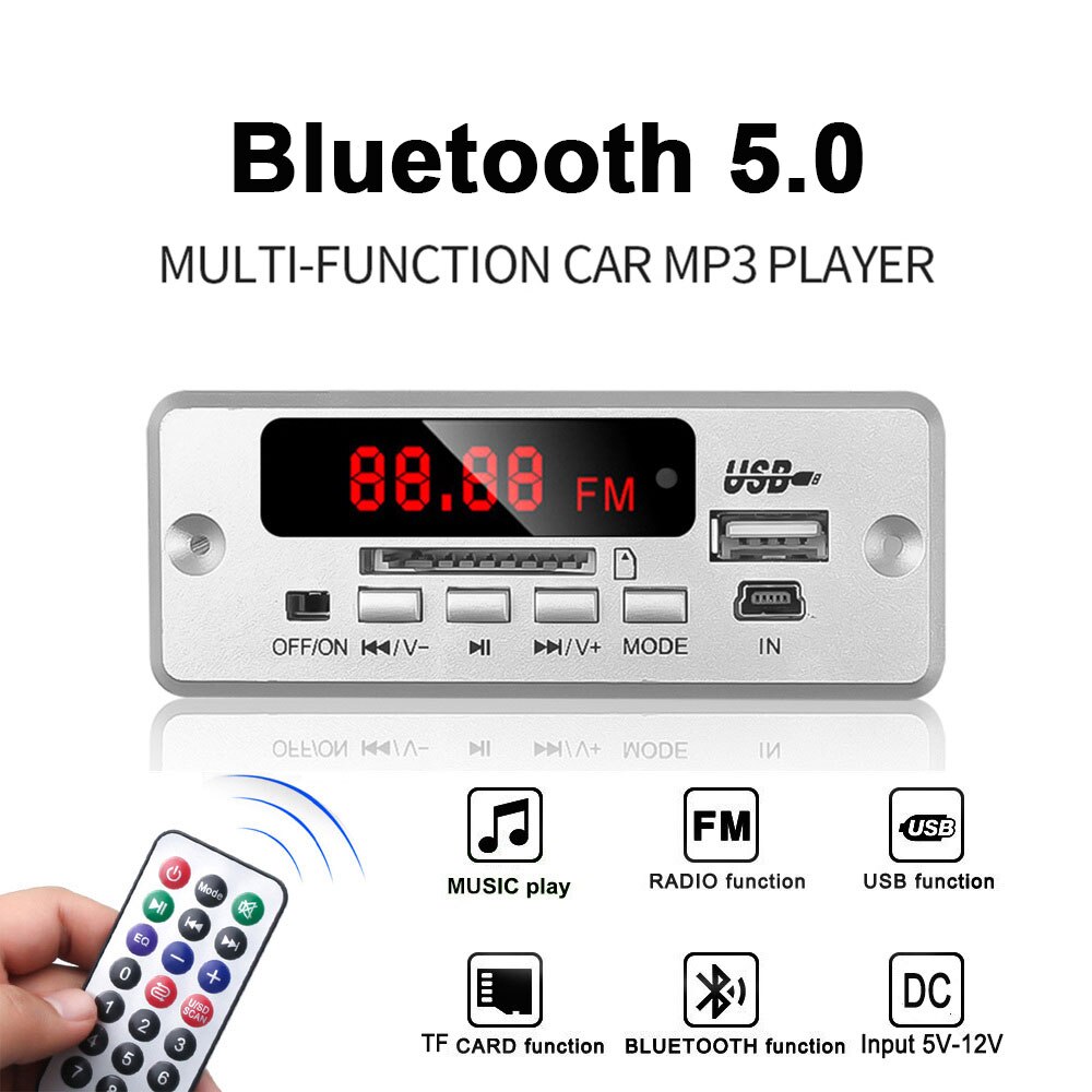 MP3 Decoder Board Auto Accessories USB SD FM WMA Decoder Car Bluetooth Speaker Player Replace Durable