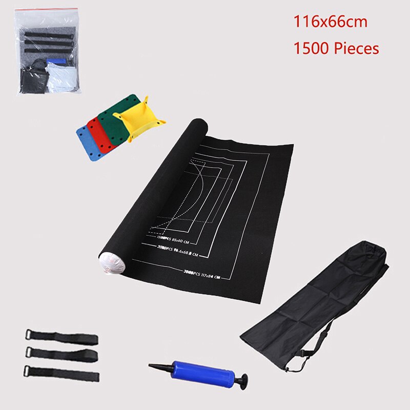 Puzzel Accessoires Speelgoed Draagbare Reizen Opbergtas Puzzel Opslag Roll Up Mat Jigsaw Roll Voelde Mat Speelkleed Voor Up 1500 Stuks: Black-With tools