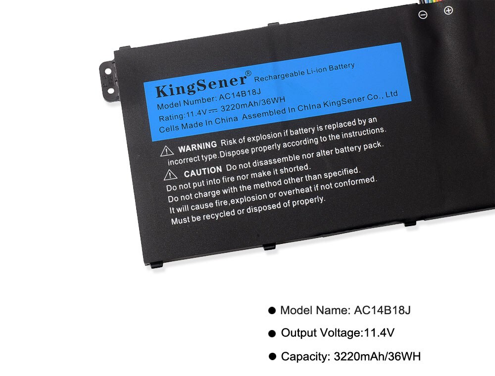 KingSener AC14B18J AC14B13J Laptop Batterie für Acer streben ES1-511 ES1-512 V3-111P CB3-531 311 TravelMate B115 B116 Frau2394