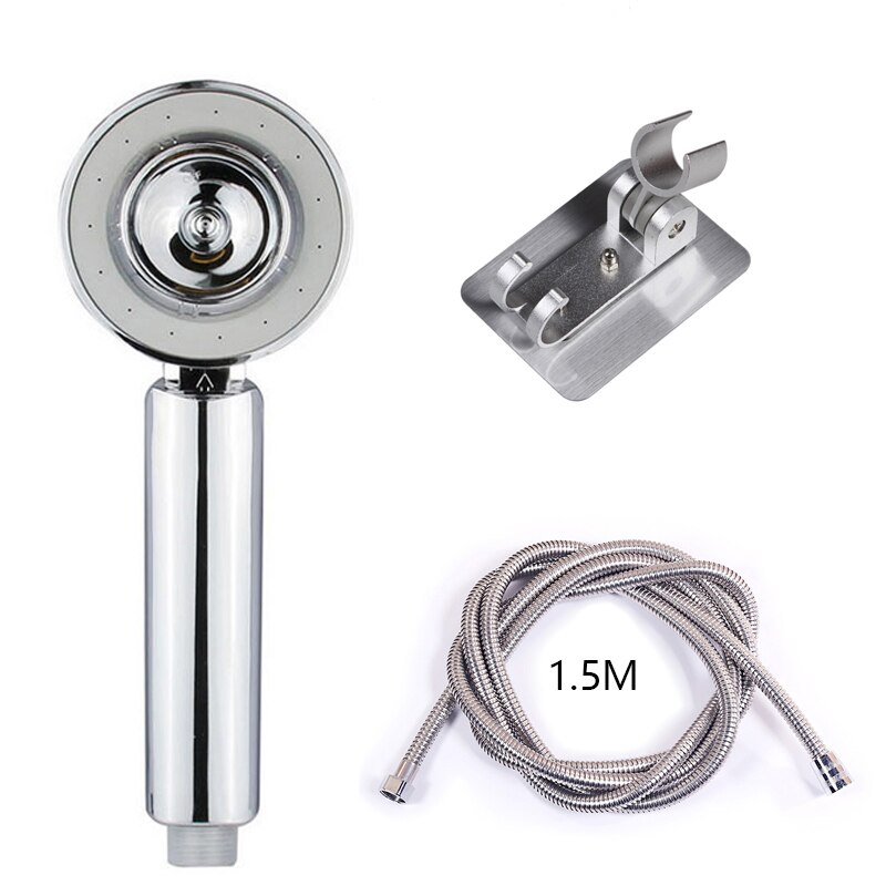 LOMAZOO High Pressure Adjustable SPA Jetting Shower Filter High Pressure Water Saving Shower Head Handheld Shower Head: Set 2