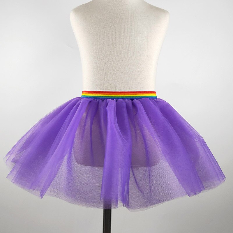 Orange skirt Baby Girls Tutu Skirt Ballerina Pettiskirt Fluffy Children Ballet Skirts Party Dance Princess Girl Tulle clothes: Purple  / 100-120CM