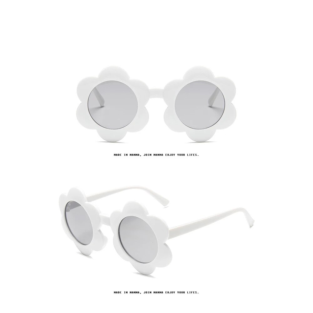 Gafas de sol antiuv para niños, lentes de sol infantiles con forma de girasol para exteriores y playa